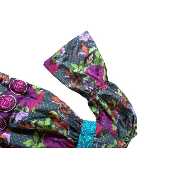 Matilda Jane cornucorpia peasant top flare sleeve colorful paint by numbers - Picture 4 of 6